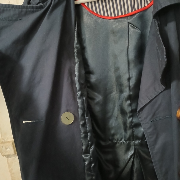 🌟Atmosphere Navy Blue Trench Coat Size S🌟 - Picture 7 of 16